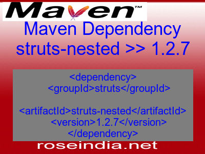 Maven dependency of struts-nested version 1.2.7