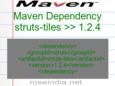 Maven dependency of struts-tiles version 1.2.4