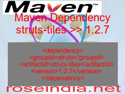 Maven dependency of struts-tiles version 1.2.7