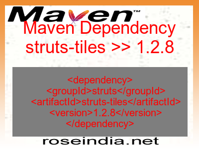 Maven dependency of struts-tiles version 1.2.8