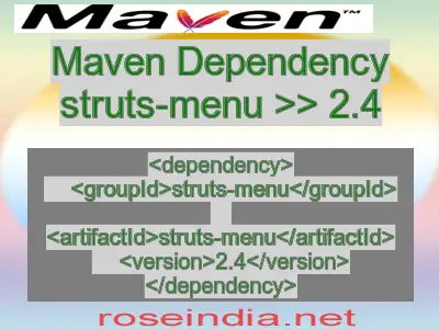 Maven dependency of struts-menu version 2.4
