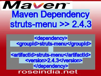 Maven dependency of struts-menu version 2.4.3