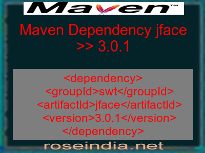 Maven dependency of jface version 3.0.1