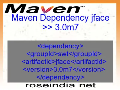 Maven dependency of jface version 3.0m7