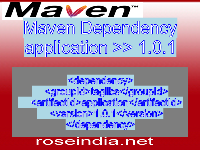 Maven dependency of application version 1.0.1