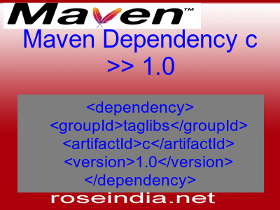 Maven dependency of c version 1.0