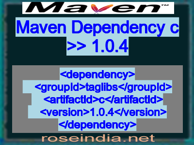 Maven dependency of c version 1.0.4