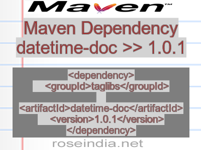 Maven dependency of datetime-doc version 1.0.1