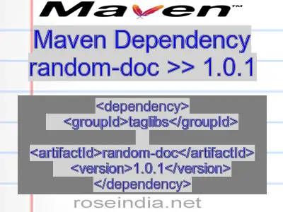 Maven dependency of random-doc version 1.0.1