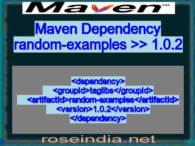 Maven dependency of random-examples version 1.0.2