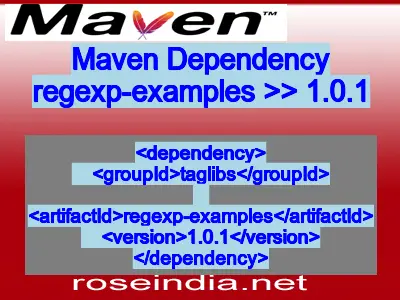 Maven dependency of regexp-examples version 1.0.1