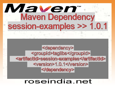 Maven dependency of session-examples version 1.0.1