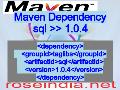 Maven dependency of sql version 1.0.4