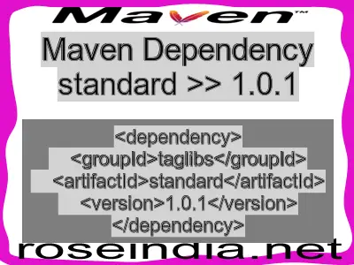 Maven dependency of standard version 1.0.1