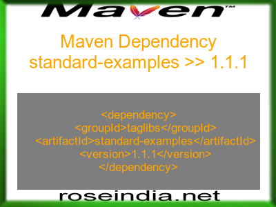 Maven dependency of standard-examples version 1.1.1
