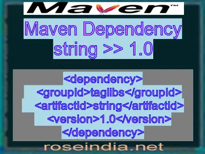 Maven dependency of string version 1.0