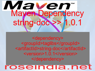 Maven dependency of string-doc version 1.0.1