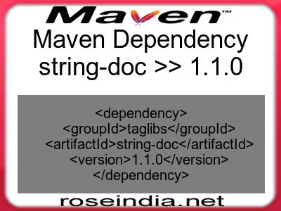 Maven dependency of string-doc version 1.1.0