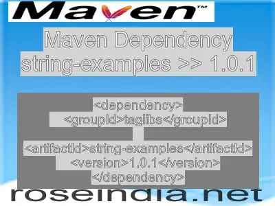 Maven dependency of string-examples version 1.0.1