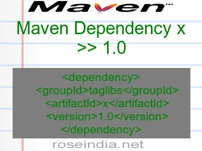 Maven dependency of x version 1.0
