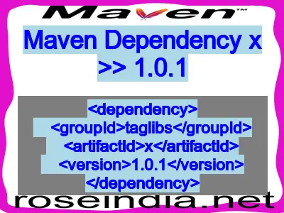 Maven dependency of x version 1.0.1
