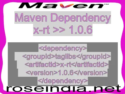 Maven dependency of x-rt version 1.0.6