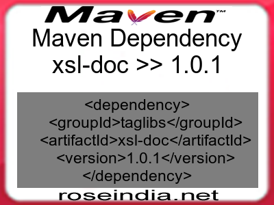 Maven dependency of xsl-doc version 1.0.1