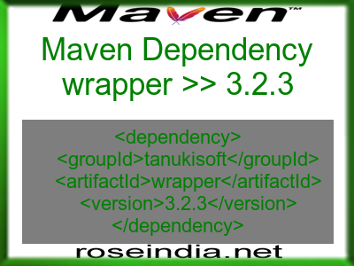 Maven dependency of wrapper version 3.2.3