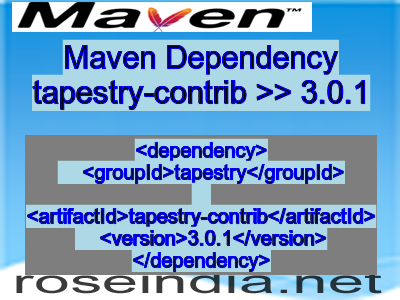 Maven dependency of tapestry-contrib version 3.0.1