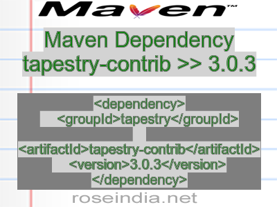 Maven dependency of tapestry-contrib version 3.0.3
