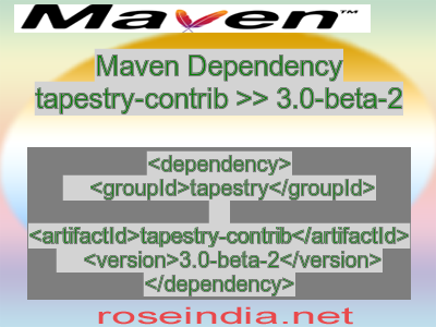 Maven dependency of tapestry-contrib version 3.0-beta-2