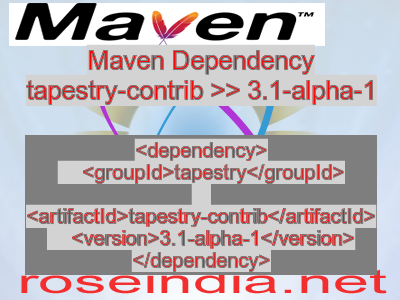 Maven dependency of tapestry-contrib version 3.1-alpha-1