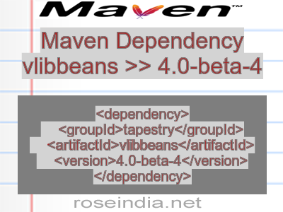 Maven dependency of vlibbeans version 4.0-beta-4