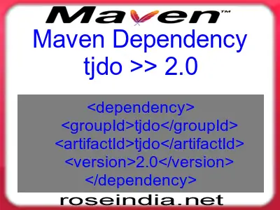 Maven dependency of tjdo version 2.0