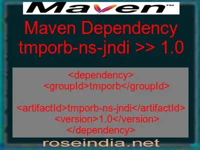 Maven dependency of tmporb-ns-jndi version 1.0
