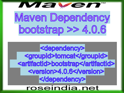 Maven dependency of bootstrap version 4.0.6