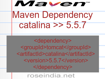 Maven dependency of catalina version 5.5.7
