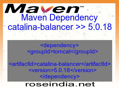 Maven dependency of catalina-balancer version 5.0.18