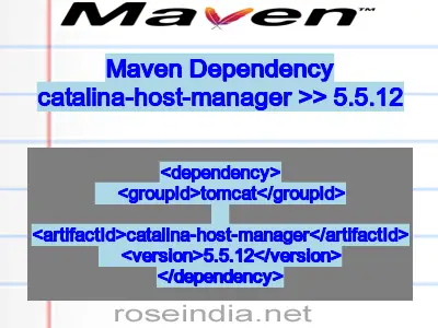 Maven dependency of catalina-host-manager version 5.5.12