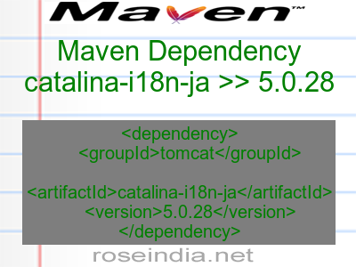 Maven dependency of catalina-i18n-ja version 5.0.28