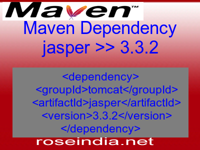 Maven dependency of jasper version 3.3.2