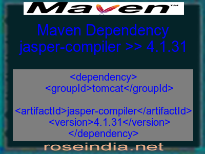 Maven dependency of jasper-compiler version 4.1.31