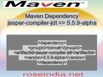 Maven dependency of jasper-compiler-jdt version 5.5.9-alpha