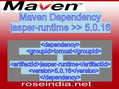 Maven dependency of jasper-runtime version 5.0.16
