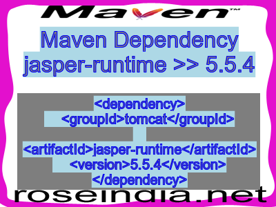 Maven dependency of jasper-runtime version 5.5.4