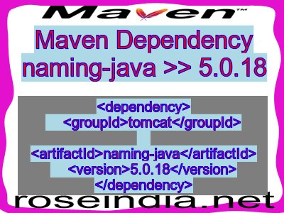 Maven dependency of naming-java version 5.0.18