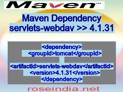 Maven dependency of servlets-webdav version 4.1.31