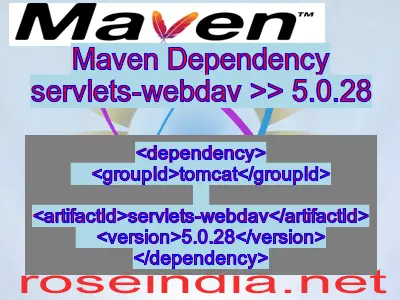 Maven dependency of servlets-webdav version 5.0.28