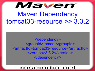 Maven dependency of tomcat33-resource version 3.3.2