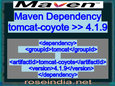 Maven dependency of tomcat-coyote version 4.1.9